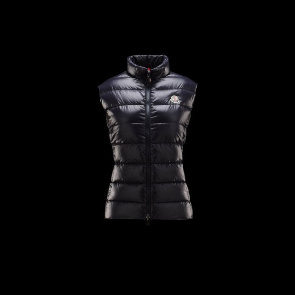 Moncler Fashion maniche blu Mock Collar caldo Donna Gilet uscita